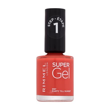 Rimmel London Super Gel STEP1 gelový lak na nehty 12 ml odstín červená