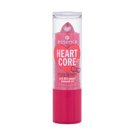 Essence Heart Core Fruity Lip Balm dámský vyživující balzám na rty 3 g odstín 01 crazy cherry