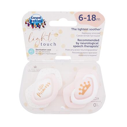 Canpol babies Royal Baby Light Touch Little Princess 6-18m dudlík 2 ks