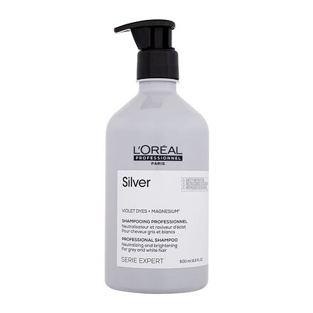 L'Oréal Professionnel Silver Professional Shampoo dámský šampon pro oživení bílých a šedivých vlasů 500 ml pro ženy