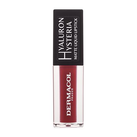 Dermacol Hyaluron Hysteria Matte Liquid Lipstick dámská dlouhotrvající matná rtěnka 4.5 ml odstín červená