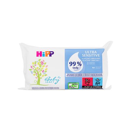 Hipp Babysanft Ultra Sensitive Wet Wipes čisticí ubrousky pro citlivou pokožku 52 ks