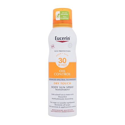 Eucerin Sun Oil Control Body Sun Spray Dry Touch SPF30 unisex voděodolný transparentní sprej na opalování pro aknózní pokožku 200 ml