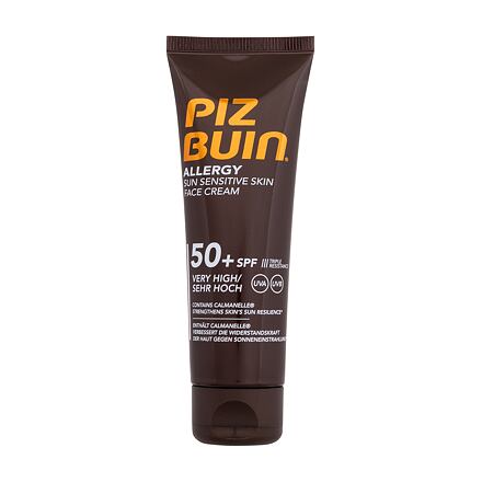 PIZ BUIN Allergy Sun Sensitive Skin Face Cream SPF50+ unisex voděodolný opalovací krém na obličej proti sluneční alergii 50 ml unisex