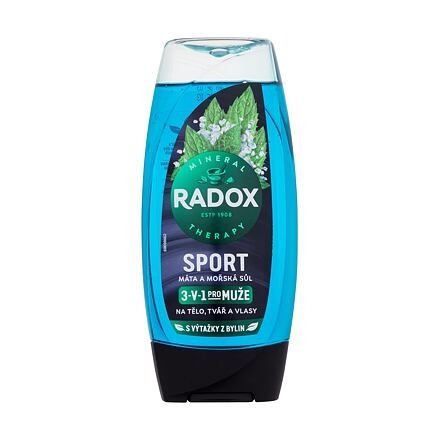 Radox Sport Mint And Sea Salt 3-in-1 Shower Gel pánský osvěžující sprchový gel 225 ml pro muže