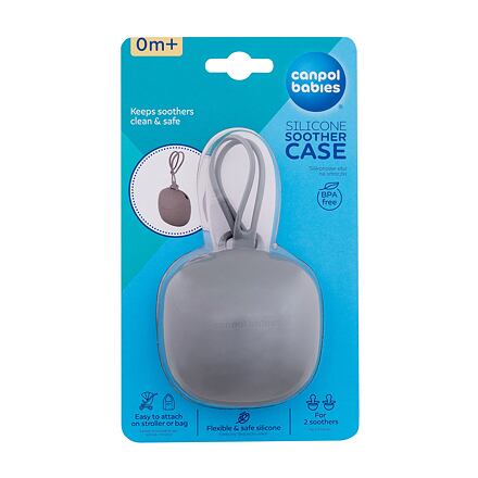 Canpol babies Silicone Soother Case Grey silikonové pouzdro na dudlík