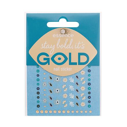 Essence Nail Stickers Stay Bold, It's Gold nálepky na nehty se zlatými detaily 1 balení pro ženy
