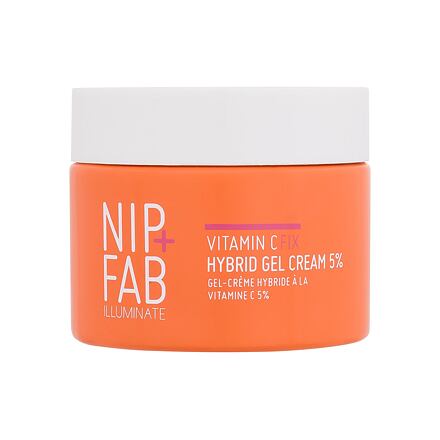 NIP+FAB Illuminate Vitamin C Fix Hybrid Gel Cream 5% dámský rozjasňující a hydratující pleťový krém 50 ml pro ženy