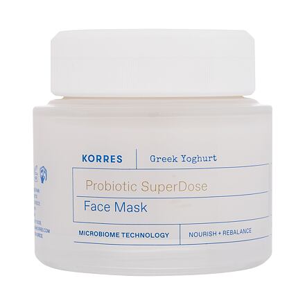 Korres Greek Yoghurt Probiotic SuperDose Face Mask dámská hydratační a vyživující chladivá pleťová maska 100 ml pro ženy