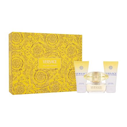 Versace Yellow Diamond dámská dárková sada toaletní voda 50 ml + tělové mléko 50 ml + sprchový gel 50 ml pro ženy