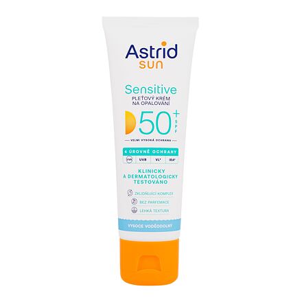Astrid Sun Sensitive Face Cream SPF50+ unisex voděodolný opalovací krém na obličej pro citlivou pleť 50 ml unisex