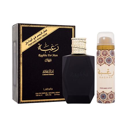 Lattafa Raghba pánská dárková sada parfémovaná voda 100 ml + deodorant 50 ml pro muže