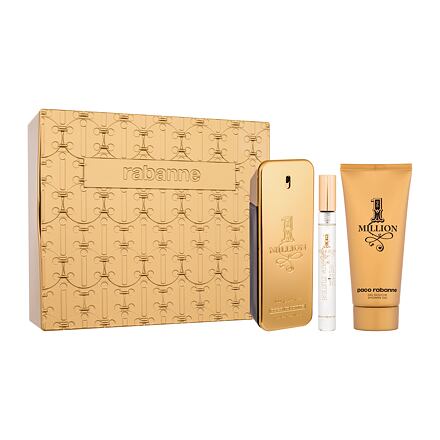 Paco Rabanne 1 Million SET1 pánská dárková sada toaletní voda 100 ml + sprchový gel 100 ml + toaletní voda 10 ml + plechová dóza pro muže