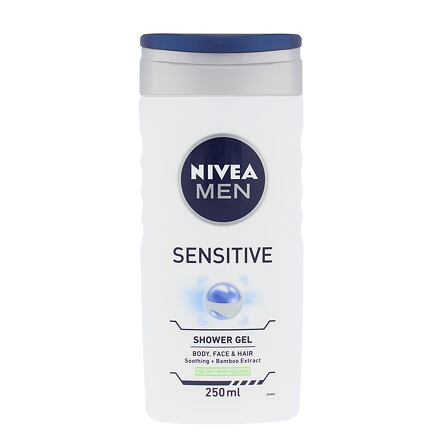 Nivea Men Sensitive pánský sprchový gel na tělo, obličej a vlasy 250 ml pro muže
