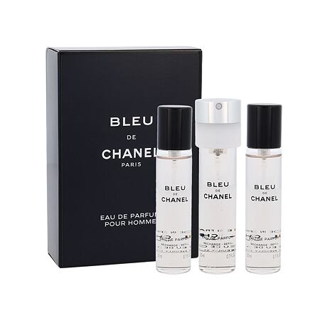 Chanel Bleu de Chanel 3x 20 ml pánská parfémovaná voda náplň 60 ml pro muže