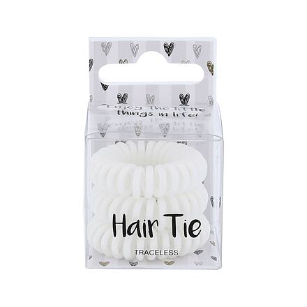 2K Hair Tie dámská spirálovité gumičky do vlasů 3 ks odstín white pro ženy