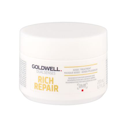 Goldwell Dualsenses Rich Repair 60sec Treatment dámská minutová regenerační maska pro suché a lámavé vlasy 200 ml pro ženy