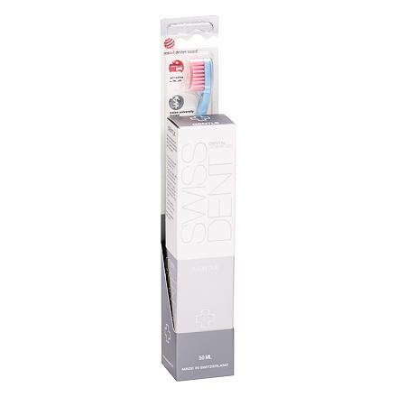 Swissdent Gentle Whitening dárková sada bělicí zubní pasta 50 ml + zubní kartáček Profi Gentle Extra Soft 1 ks Light Blue