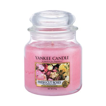 Yankee Candle Fresh Cut Roses vonná svíčka 411 g