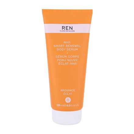 REN Clean Skincare Radiance AHA Smart Renewal dámské hydratační a exfoliační tělové sérum 200 ml pro ženy