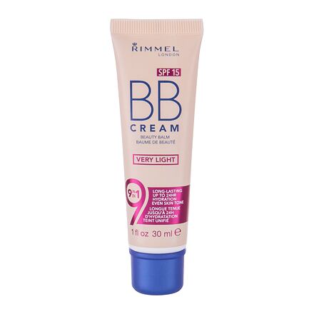 Rimmel London BB Cream 9in1 SPF15 dlouhotrvající hydratační bb krém 30 ml odstín Very Light