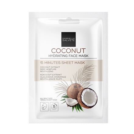 Gabriella Salvete 15 Minutes Sheet Mask dámská hydratační pleťová maska odstín coconut pro ženy