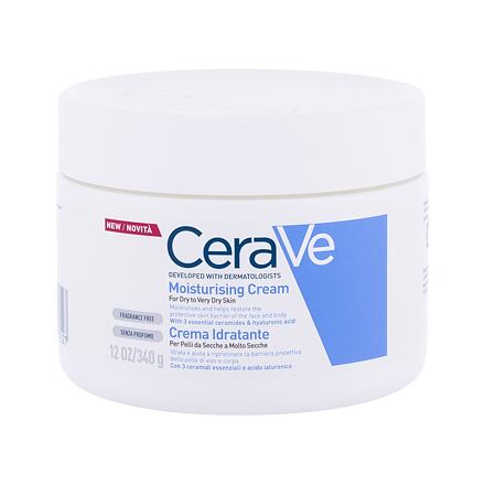 CeraVe Moisturizing dámský hydratační krém na tělo i obličej 340 g pro ženy