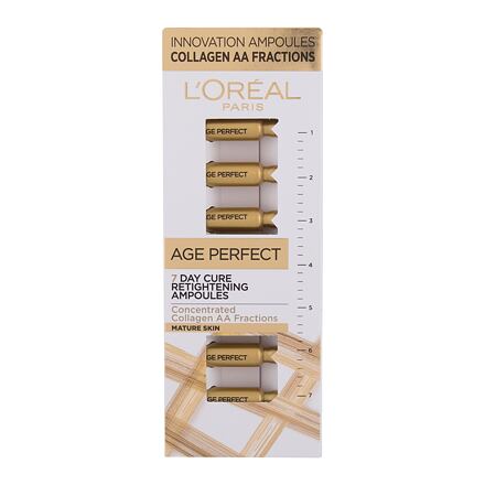 L'Oréal Paris Age Perfect 7 Day Cure Retightening Ampoules dámské zpevňující pleťové sérum pro zralou pleť 7x1 ml pro ženy