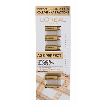 L'Oréal Paris Age Perfect 7 Day Cure Retightening Ampoules dámské zpevňující pleťové sérum pro zralou pleť 7x1 ml pro ženy
