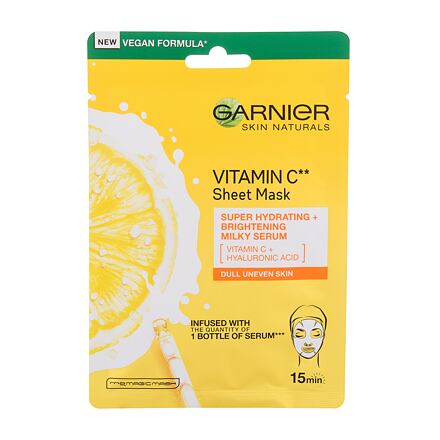 Garnier Skin Naturals Vitamin C Sheet Mask dámská hydratační a rozjasňující plátýnková maska pro ženy