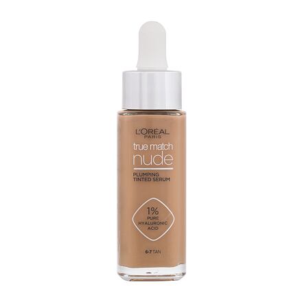 L'Oréal Paris True Match Nude Plumping Tinted Serum tónující sérum s 1% kyseliny hyaluronové 30 ml odstín 6-7 Tan