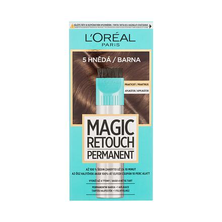 L'Oréal Paris Magic Retouch Permanent dámská permanentní barva na rychlé zakrytí odrostů 18 ml odstín hnědá pro ženy