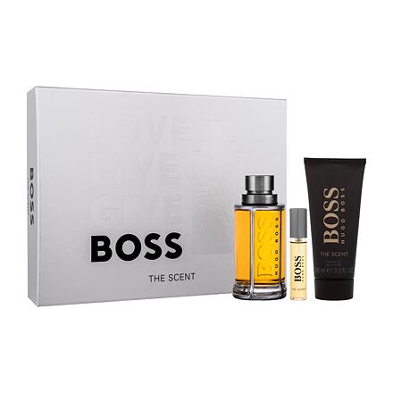 HUGO BOSS Boss The Scent 2015 pánská dárková sada toaletní voda 100 ml + toaletní voda 10 ml + sprchový gel 100 ml pro muže