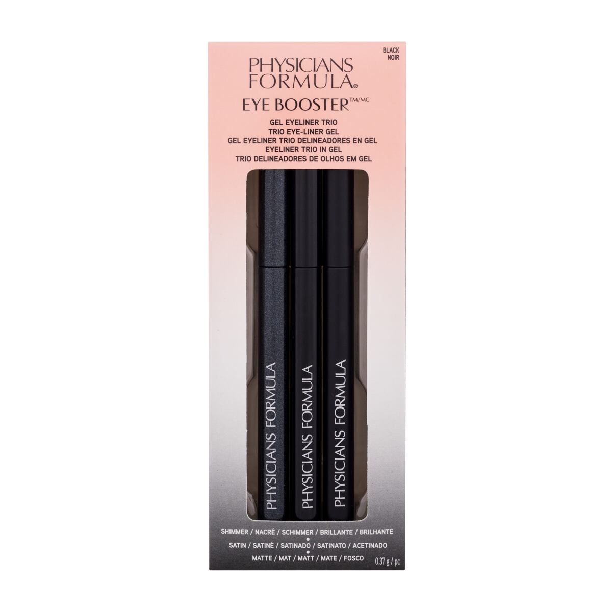 Physicians Formula Eye Booster Gel Eyeliner Trio dámská odstín černá dárková sada tužka na oči se třpytkami 0,37 g + tužka na oči 0,37 g + tužka na oči s matným efektem 0,37 g