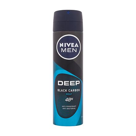 Nivea Men Deep Black Carbon Beat 48H pánský antiperspirant deodorant ve spreji 150 ml pro muže