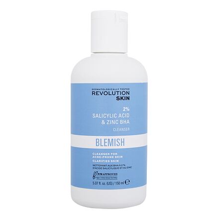 Revolution Skincare Blemish 2% Salicylic Acid & Zinc BHA Cleanser dámský čisticí gel proti akné 150 ml pro ženy