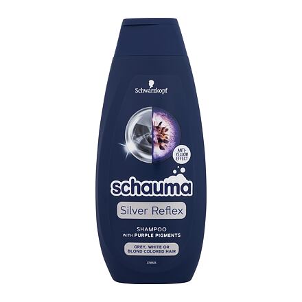 Schwarzkopf Schauma Silver Reflex Shampoo dámský šampon pro šedé, bílé nebo barvené blond vlasy 400 ml pro ženy