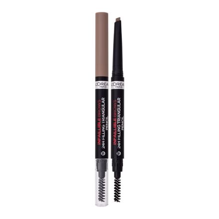 L'Oréal Paris Infaillible Brows 24H Filling Triangular Pencil dámská voděodolná tužka na obočí 1 ml odstín hnědá