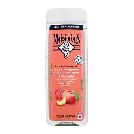 Le Petit Marseillais Extra Gentle Shower Gel Organic White Peach & Organic Nectarine unisex hydratační a osvěžující sprchový gel 400 ml unisex