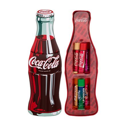 Lip Smacker Coca-Cola Vintage Bottle dětský dárková sada balzám na rty 6 x 4 g + plechová krabička