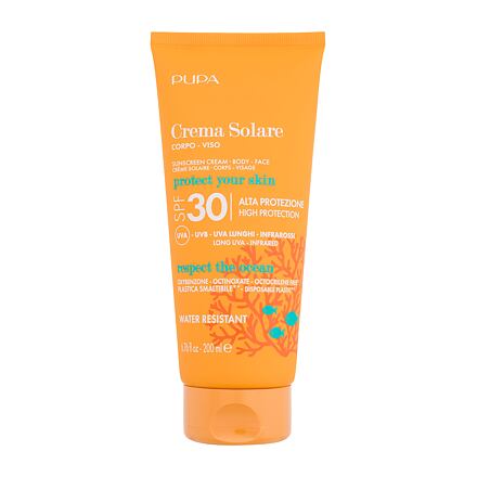 Pupa Sunscreen Cream SPF30 unisex voděodolný opalovací krém na tělo i obličej 200 ml