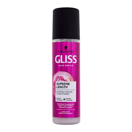 Schwarzkopf Gliss Supreme Length Express-Repair-Conditioner dámská regenerační bezoplachový kondicionér pro dlouhé vlasy náchylné k poškození 200 ml pro ženy