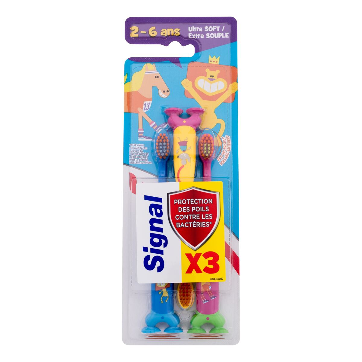 Signal Kids Ultra Soft klasický zubní kartáček 3 ks