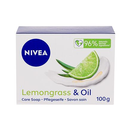 Nivea Lemongrass & Oil unisex krémové tuhé mýdlo s vůní citronové trávy 100 g unisex