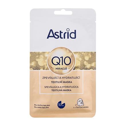 Astrid Q10 Miracle Firming and Hydrating Sheet Mask dámská zpevňující a hydratující textilní pleťová maska pro ženy