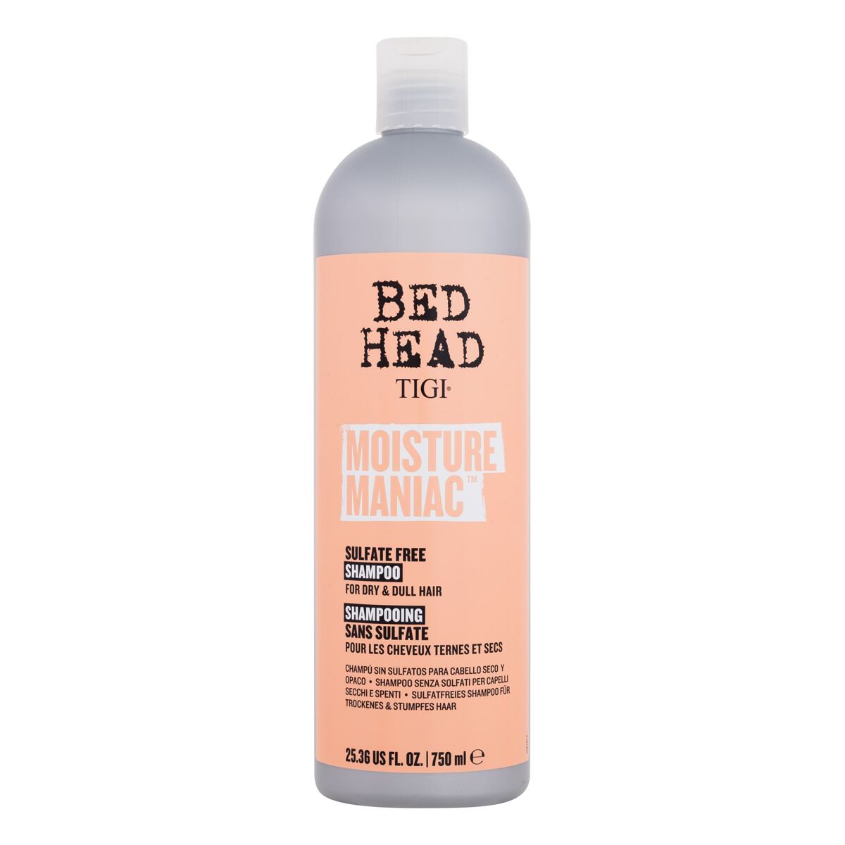 Tigi Bed Head Moisture Maniac Shampoo dámský hydratační šampon pro suché a matné vlasy 750 ml pro ženy