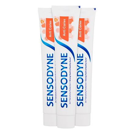 Sensodyne Anti Caries Trio zubní pasta s ochranou proti zubnímu kazu 3x75 ml
