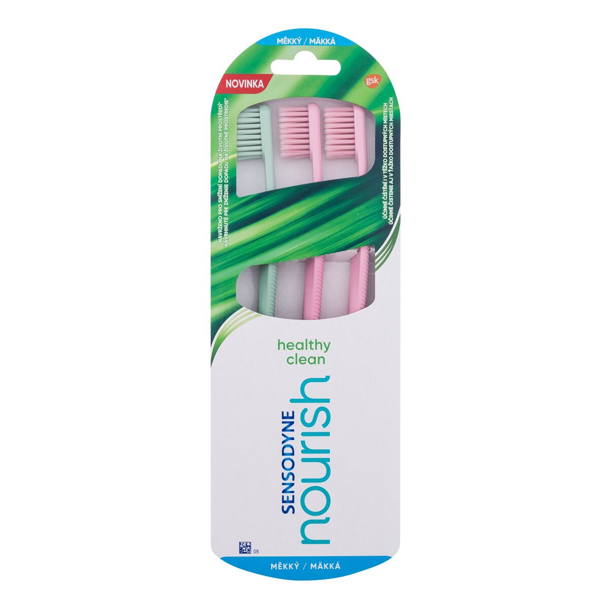 Sensodyne Nourish Healthy Clean Soft Trio měkký zubní kartáček 3 ks