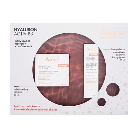 Avene Hyaluron Activ B3 dámský dárková sada denní pleťový krém Hyaluron Activ B3 Cell Renewal Cream 50 ml + oční krém Hyaluron Activ B3 Triple Correction Eye Cream 15 ml pro ženy