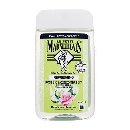 Le Petit Marseillais Extra Gentle Shower Gel Bio Rose & Bio Cucumber unisex osvěžující sprchový gel 250 ml unisex